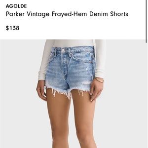 Agolde Parker Vintage Denim Shorts, 25 Swapmeet